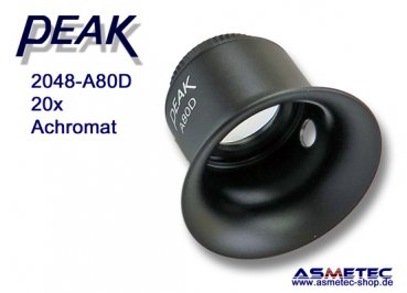 PEAK-2048-A80D jewellers loupe, 20x - www.asmetec-shop.de
