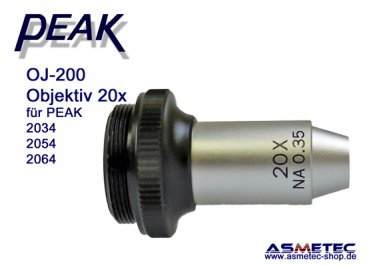 PEAK OJ-200, Objektiv, 20fach für Peak 2034, 2054, 2064 - www.asmetec-shop.de