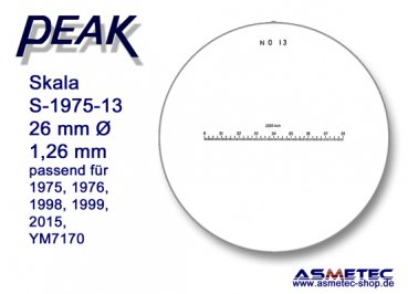 Peak Ersatzskala 1975-13 für Messlupe 1975 - www.asmetec-shop.de, PEAK-Optics