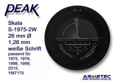 Peak Glasskala 1975-2W - weißer Druck
