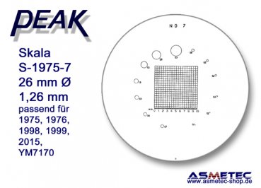 Peak Ersatzskala 1975-7 für Messlupe 1975 - www.asmetec-shop.de, PEAK-Optics