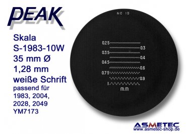 Peak Glas Scale 1983-10W -white printing