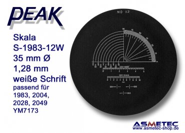 Peak Glas Scale 1983-12W -white printing