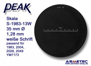 Peak Glas Scale 1983-13W -white printing