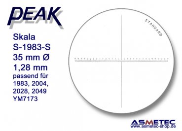 Peak Ersatzskala 1983-S für Messlupe 1983 - www.asmetec-shop.de, PEAK-Optics