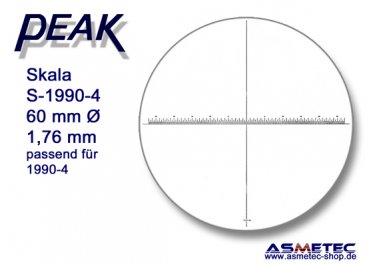 PEAK-1990-4, anastigmatische lupe 4fach mit Skala 0,1 mm- www.asmetec-shop.de