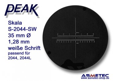 PEAK-816 (2044) white scale for Zoom Lupe 8-16x - www.asmetec-shop.de