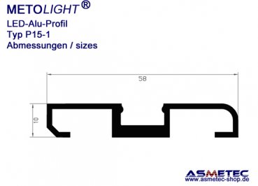 Aluminium-LED-Profil - www.asmetec-shop.de