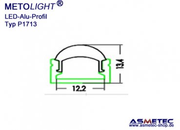 Aluminium-LED-Profil - www.asmetec-shop.de