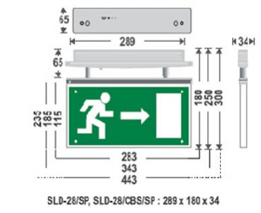 LED-Fluchtwegleuchte LES-28-SLDSP