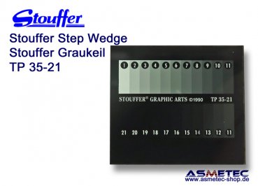 Stouffer TP35-21, 21-stufiger Transmissions-Projektions-Graukeil, Inkrement 0,15