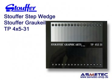 Stouffer TP4x5-31C, 31-stufiger Transmissions-Projektions-Graukeil, Inkrement 0,10, kalibriert