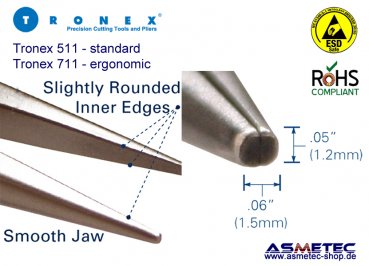 Tronex 511 ESD-Flachrundzange