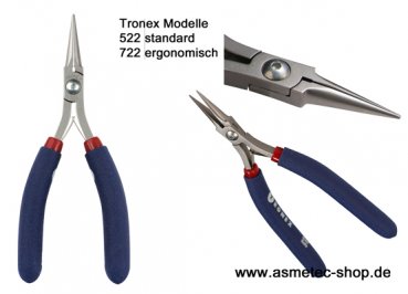 Tronex 522 ESD-Spitzrundzange- www.asmetec-shop.de