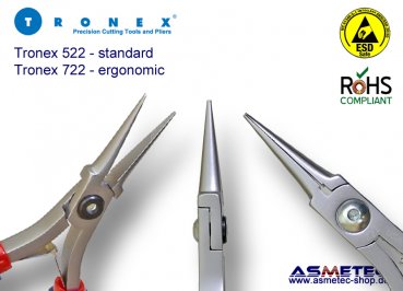Tronex 522 ESD-Spitzrundzange- www.asmetec-shop.de