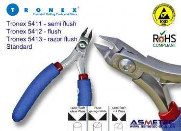 Tronex 5413 - Spitzkopf Seitenschneider - ohne Wate