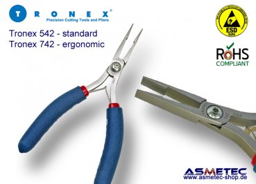 Tronex 542S - Flachzange, breit, gezahnt