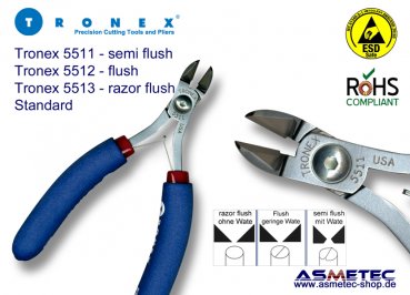 Tronex 5511 - Groß-Ovalkopf Seitenschneider - mit Wate
