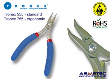 Tronex 555 - Bent Nose Plier, fine tip