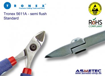 Tronex 5611A ESD-Ovalkopf Seitenschneider - www.asmetec-shop.de