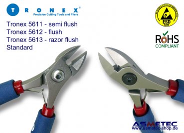 Tronex 5612 ESD-Ovalkopf Seitenschneider - www.asmetec-shop.de