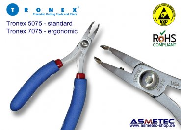Tronex 7075 - SMD Cutter, 50° angulated, ergonomic - Razor-Flush