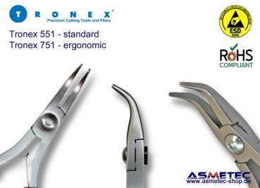 Tronex 751 - bent nose plier, ergonomic - www.asmetec-shop.de