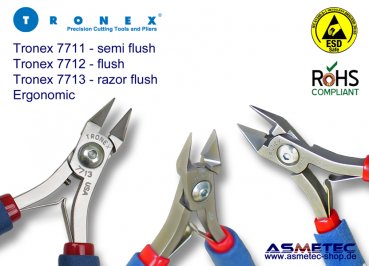 Tronex 7713 ESD-Spitzkopf Seitenschneider - www.asmetec-shop.de