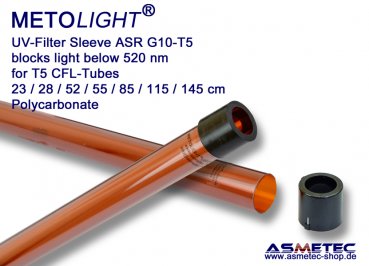 Metolight ASR-G10-UV-Filterröhre T5, bernstein, 520 nm - www.asmetec-shop.de