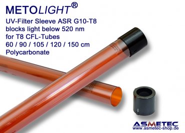 Metolight ASR-G10-UV-Filterröhre T8, bernstein, 520 nm - www.asmetec-shop.de