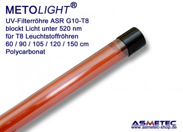 Metolight ASR-G10-UV-Filterröhre T8, bernstein, 520 nm - www.asmetec-shop.de