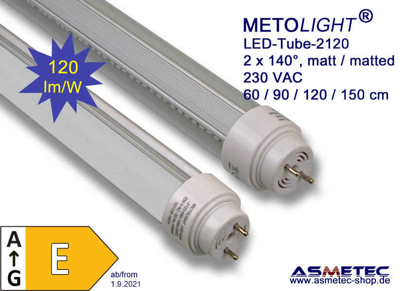 LED-Röhre-2120 - 120 cm, 25 Watt, 2 x 140°, beidseitig leuchtend,  neutralweiß, 3200 lm, matt