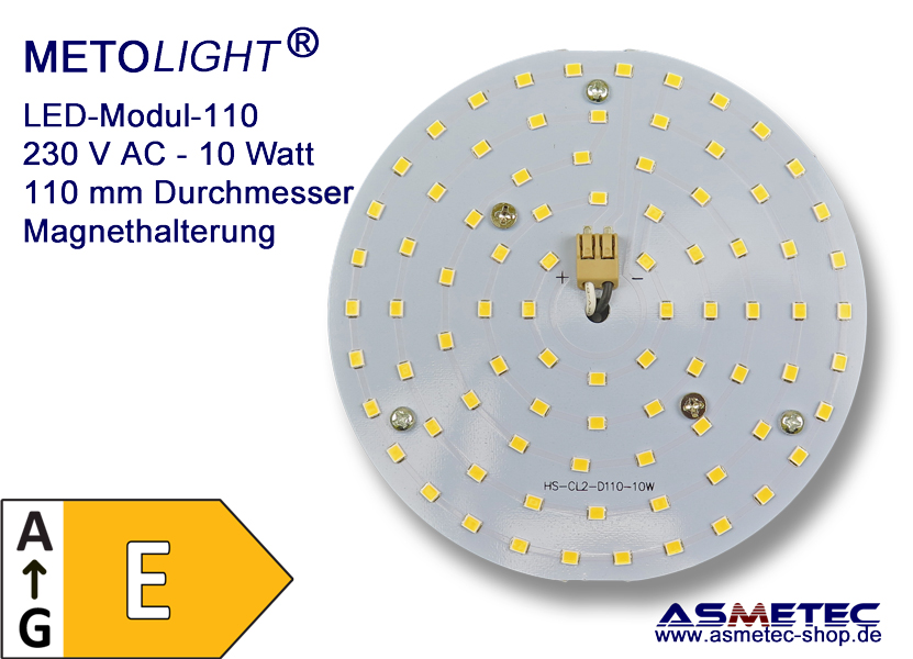 LED-Modul 110-10-WW, 10 Watt, 900 lm, warmweiß - Asmetec
