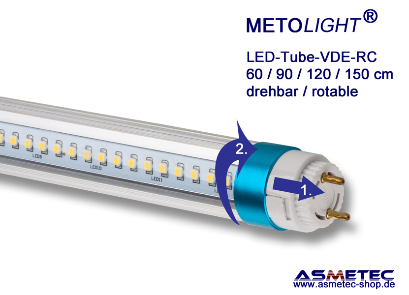 METOLIGHT LED Röhre 120 cm, 18 Watt, T8, 2500 lm, klar, 6000K