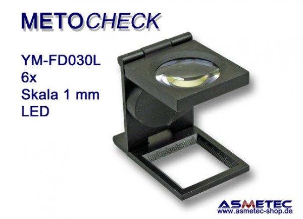 Thread counter FD30L, 6x, with LED www.asmetec-shop.de