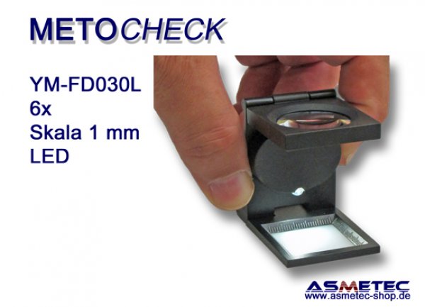 Thread counter FD30L, 6x, with LED www.asmetec-shop.de