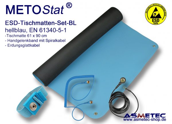 esd table mat set light blue
