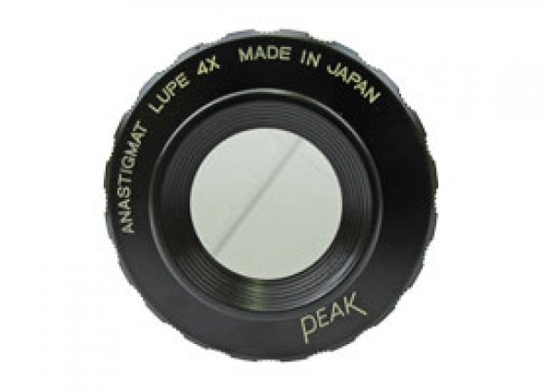 PEAK-1990-7, anastigmatische lupe 4fach mit Skala 0,1 mm- www.asmetec-shop.de