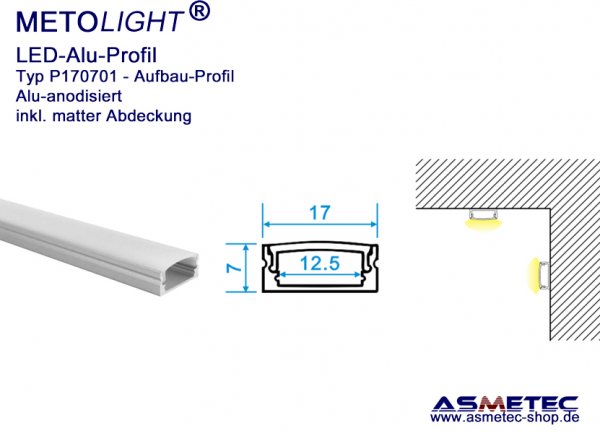 Aluminium-LED-Profil 170701 - www.asmetec-shop.de