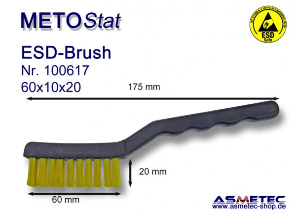 Metostat ESD-Bürste 601020G, antistatisch, leitfähig - www.asmetec-shop.de