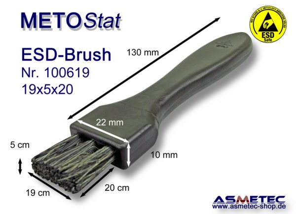 Metostat ESD-Bürste 190520B, antistatisch, leitfähig - www.asmetec-shop.de