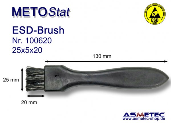 Metostat ESD-Bürste 250520B, antistatisch, leitfähig - www.asmetec-shop.de