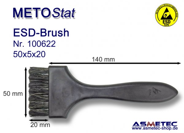 Metostat ESD-Bürste 500520B, antistatisch, leitfähig - www.asmetec-shop.de