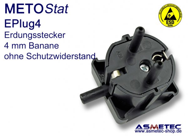 Metostat Erdungsstecker EPlug4, 4 mm Bananenbuchse - www.asmetec-shop.de