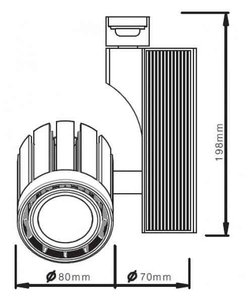METOLIGHT LED-Tracklight 40130CW, 30 Watt