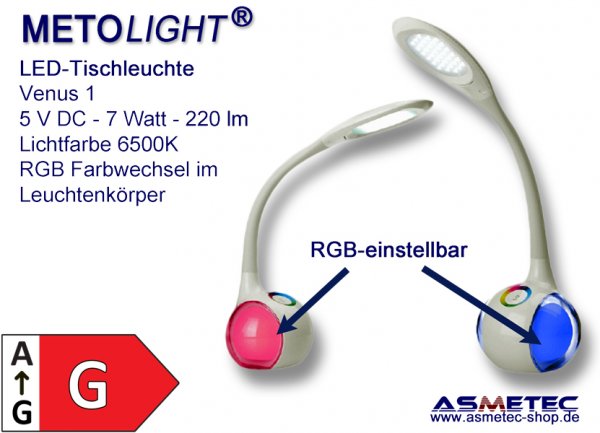 Metolight LED Tischleuchte TLD Venus1 - www.asmetec-shop.de