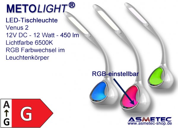 Metolight LED Tischleuchte TLD Venus2 - www.asmetec-shop.de