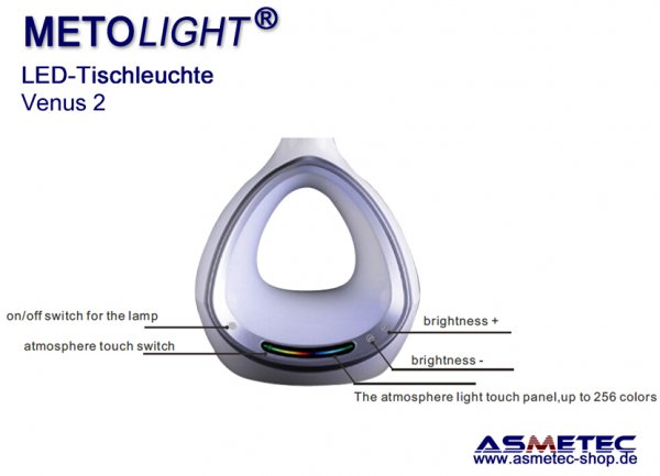 Metolight LED Tischleuchte TLD Venus2 - www.asmetec-shop.de