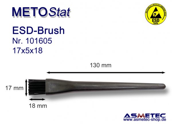 Metostat ESD-Bürste 170520B, antistatisch, leitfähig - www.asmetec-shop.de