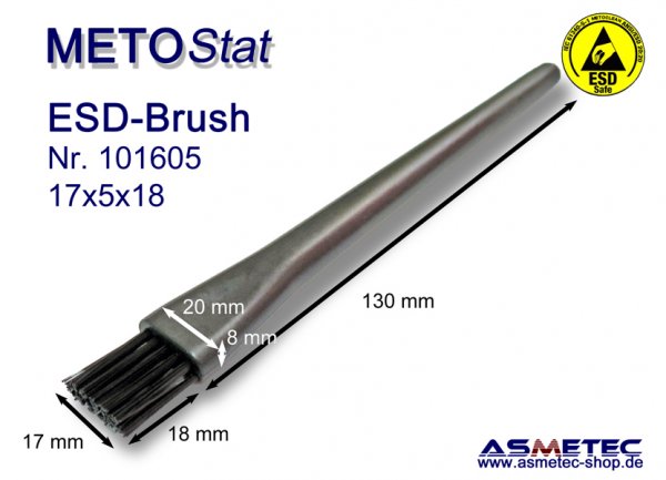 Metostat ESD-Bürste 170520B, antistatisch, leitfähig - www.asmetec-shop.de